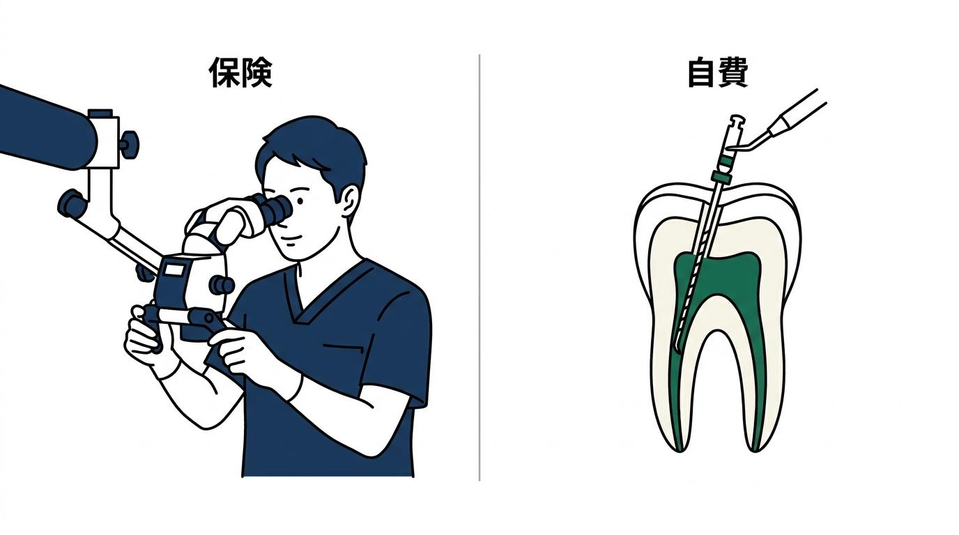 マイクロスコープ(歯科用顕微鏡)の役割と特徴の図解