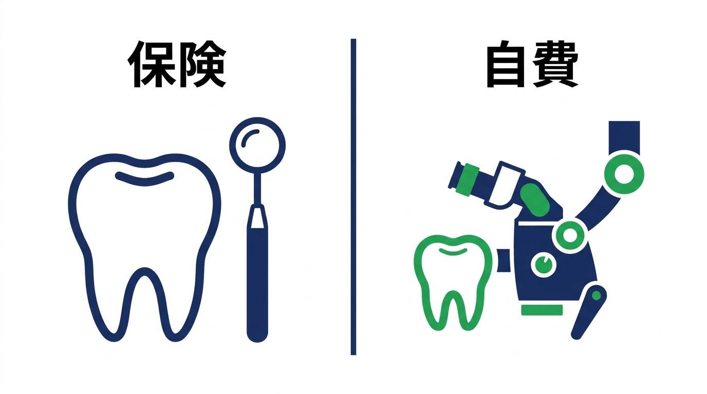 保険診療と自由診療の基本的な考え方の図解