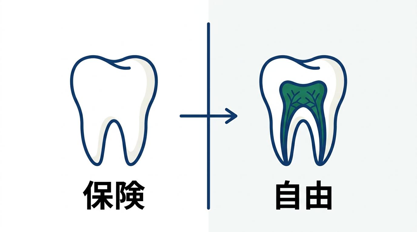 保険診療と自由診療の決定的な違いの図解